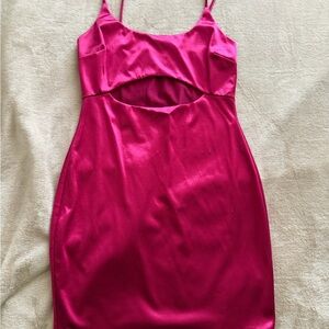 Elegant Hot Pink Mini Dress